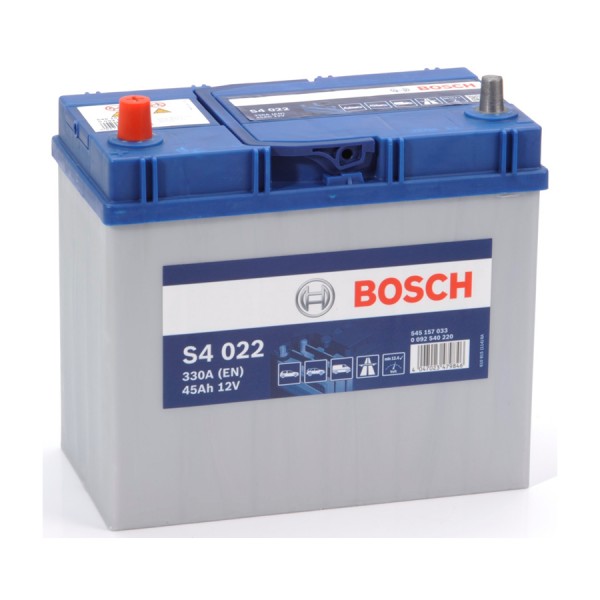Μπαταρία Αυτοκινήτου BOSCH S4022 45AH 330A 238mm x 129mm x 227mm Μπαταρία Αυτοκινήτου BOSCH S4022 45AH 330A 238mm x 129mm x 227mm
