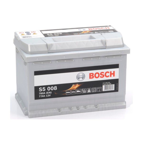 Μπαταρία Αυτοκινήτου BOSCH S5008 77AH 780A 278mm x 175mm x 190mm