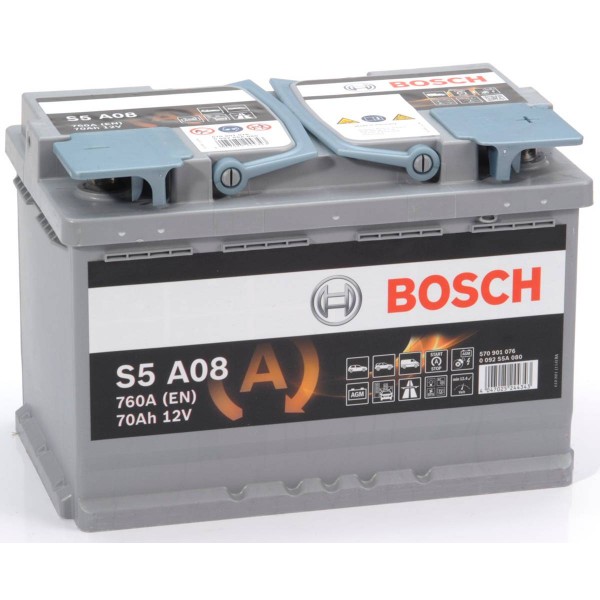 Μπαταρία Αυτοκινήτου AGM Start-Stop BOSCH S5A08 70Ah