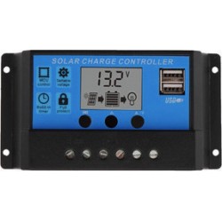 Ρυθμιστής Φόρτισης PWM 10A dual usb 12V/24V