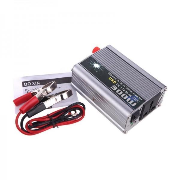 Inverter τροποποιημένου ημιτόνου DC 12V σε AC 220V με USB TBE 300W