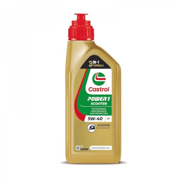 Λιπαντικό ΜΟΤΟ Castrol Power1 4Τ 5W-40 Scooter 1lt 