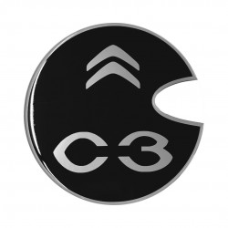 CITROEN C3 5D 2003-2009 ΑΥΤΟΚΟΛΛΗΤΟ ΤΑΠΑΣ ΡΕΖΕΡΒΟΥΑΡ 14,7 cm ΜΑΥΡΟ/ΧΡΩΜΙΟ ΜΕ ΕΠΙΚΑΛΥΨΗ ΕΠΟΞΕΙΔΙΚΗΣ Ρ