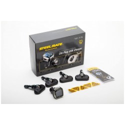 ΑΣΥΡΜΑΤΗ ΣΥΣΚΕΥΗ ΕΝΔΕΙΞΗΣ ΠΙΕΣΗΣ ΚΑΙ ΘΕΡΜΟΚΡΑΣΙΑΣ ΕΛΑΣΤΙΚΩΝ ΑΥΤΟΚΙΝΗΤΟΥ STEELMATE ΜΕ ΕΣΩΤEΡΙΚΟΥΣ ΑΙΣ