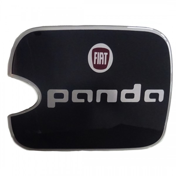FIAT PANDA 5D 2001-2018  ΑΥΤΟΚΟΛΛΗΤΟ ΤΑΠΑΣ ΡΕΖΕΡΒΟΥΑΡ 20,3x14,2cm ΜΑΥΡΟ/ΧΡΩΜΙΟ ΜΕ ΕΠΙΚΑΛΥΨΗ ΕΠΟΞΕΙΔΙ
