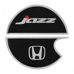 HONDA JAZZ 5D 2002-2008 ΑΥΤΟΚΟΛΛΗΤΟ ΤΑΠΑΣ ΡΕΖΕΡΒΟΥΑΡ 13,2 cm (2 ΜΕΡΗ) ΜΑΥΡΟ/ΧΡΩΜΙΟ ΜΕ ΕΠΙΚΑΛΥΨΗ ΕΠΟΞ