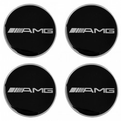 AMG (MERCEDES) ΑΥΤΟΚΟΛΛΗΤΑ ΣΗΜΑΤΑ ΖΑΝΤΩΝ 7,2 cm ΜΑΥΡΟ/ΧΡΩΜΙΟ ΜΕ ΕΠΙΚΑΛΥΨΗ ΣΜΑΛΤΟΥ  - 4 ΤΕΜ.
