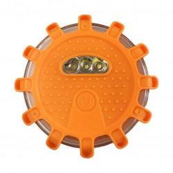 ΦΩΣ ΕΚΤΑΚΤΗΣ ΑΝΑΓΚΗΣ ΚΑΙ ΠΡΟΕΙΔΟΠΟΙΗΣΗΣ 10 cm ΜΕ 15 LED - 9 ΛΕΙΤΟΥΡΓΙΕΣ (ΠΟΡΤΟΚΑΛΙ)