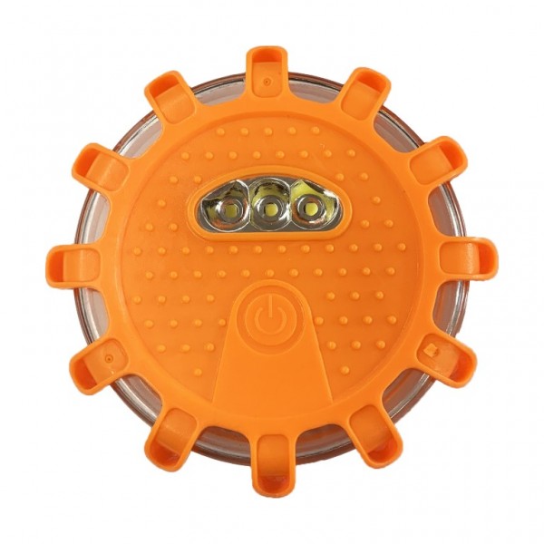 ΦΩΣ ΕΚΤΑΚΤΗΣ ΑΝΑΓΚΗΣ ΚΑΙ ΠΡΟΕΙΔΟΠΟΙΗΣΗΣ 10 cm ΜΕ 15 LED - 9 ΛΕΙΤΟΥΡΓΙΕΣ (ΠΟΡΤΟΚΑΛΙ)