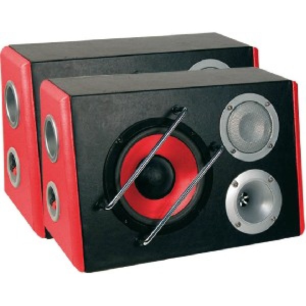 ΦΟΡΗΤΑ ΗΧΕΙΑ ΜΕ ΚΟΥΤΙ ΚΟΚΚΙΝΟ 38x23.5x17cm 300W 2ΤΕΜ SCREAM8