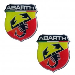 ABARTH ΑΥΤΟΚΟΛΛΗΤΑ 2,5 Χ 2,2 cm LOGO ΚΟΚΚΙΝΟ/ΚΙΤΡΙΝΟ ΜΕ ΕΠΙΚΑΛΥΨΗ ΣΜΑΛΤΟΥ - 2 ΤΕΜ.