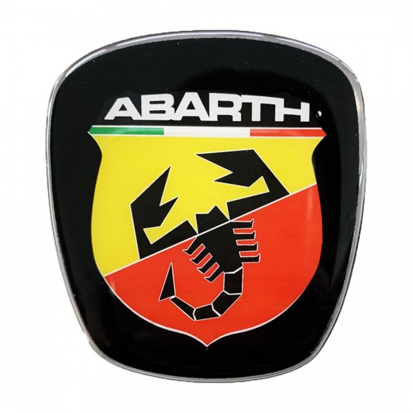 ABARTH ΑΥΤΟΚΟΛΛΗΤΟ ΣΗΜΑ ΚΑΠΩ 6 Χ 6,6 cm ΜΑΥΡΟ ΜΕ ΕΠΙΚΑΛΥΨΗ ΣΜΑΛΤΟΥ - 1 ΤΕΜ.