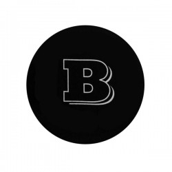 BRABUS ΑΥΤΟΚΟΛΛΗΤΗ ΤΑΠΑ ΡΕΖΕΡΒΟΥΑΡ ΜΑΥΡΗ 7,5x7,5cm 1ΤΕΜ.