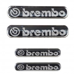 BREMBO ΑΥΤΟΚΟΛΛΗΤΑ 7,2 Χ 1,5 cm / 5,3 x 1 cm ΜΑΥΡΟ/ΧΡΩΜΙΟ ΜΕ ΕΠΙΚΑΛΥΨΗ ΕΠΟΞΕΙΔΙΚΗΣ ΡΥΤΙΝΗΣ (ΥΓΡΟ ΓΥΑ