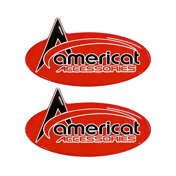 ΔΙΑΦΗΜΙΣΤΙΚΑ ΑΥΤΟΚΟΛΛΗΤΑ AMERICAT ΚΟΚΚΙΝΟ 2ΤΕΜ.
