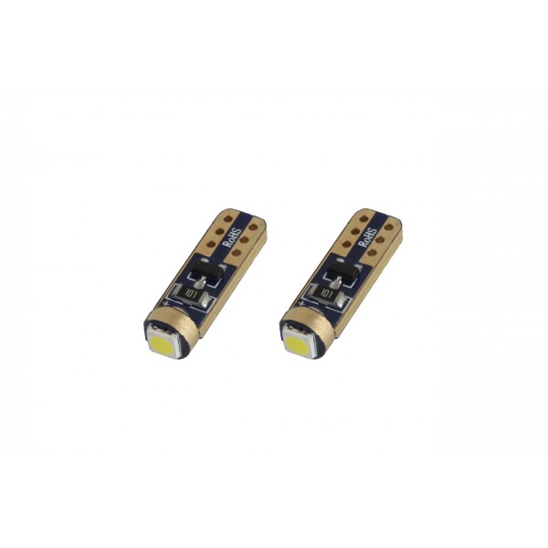 Amio - Λαμπάκια LED Standard τύπου T5 τάση λειτουργίας 12V απόδοσης 0.5W χρώμα λευκό για Επιβατικά Αυτοκίνητα - 2 τεμ. (01094/AM)