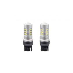 Amio - Λάμπα τύπου W21W T20 LED τάση λειτουργίας 12/24V απόδοση 6.2W 5600K CAN‑BUS λευκό 18x56mm – 2 τεμ. (01173/AM) για φώτα αυτοκινήτου
