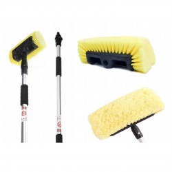 ΣΕΤ ΒΟΥΡΤΣΑ ΠΛΥΣΙΜΑΤΟΣ 26 cm ΜΕ ΠΤΥΣΟΜΕΝΟ ΚΟΝΤΑΡΙ 145-250 cm ΚΑΙ ΑΝΤΑΠΤΟΡΑ ΠΑΡΟΧΗΣ ΝΕΡΟΥ AMiO