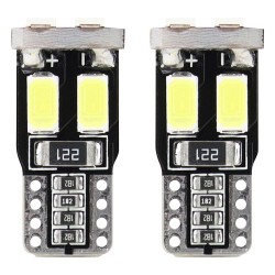 Amio – Λαμπάκια LED T10 W5W 12V 1W 5600K 6xSMD 5730 CANBUS Καρφωτά για Ισχυρό Λευκό Φωτισμό σε Καθημερινή Χρήση – Σετ 2 Τεμ. (01622/AM)