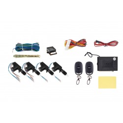 Amio - Κιτ Κεντρικού Κλειδώματος 12V Με Τηλεχειρισμό 433MHz Και 2 Master + 2 Slave Μοτέρ 5kg Για Έλεγχο Και Αξιόπιστη Λειτουργία – 1 Σετ (01683/AM)