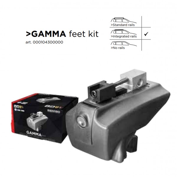 KIT ΑΚΡΩΝ (ΠΟΔΙΑ) GAMMA ΓΙΑ ΜΠΑΡΕΣ ΟΡΟΦΗΣ BLADE/PROFILE (FLUSH RAILING) MENABO - 2 ΤΕΜ.