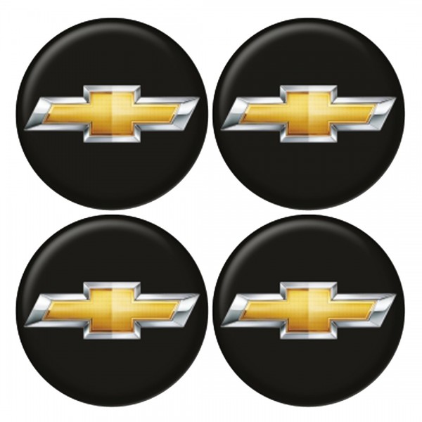 CHEVROLET ΑΥΤΟΚΟΛΛΗΤΑ ΣΗΜΑΤΑ ΖΑΝΤΩΝ 6 cm ΜΑΥΡΑ ΜΕ ΕΠΙΚΑΛΥΨΗ ΣΜΑΛΤΟΥ - 4 ΤΕΜ.