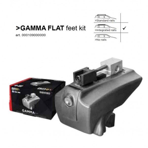 GAMMA FLAT FEET KIT ΑΚΡΑ (ΠΟΔΙΑ) ΓΙΑ ΜΠΑΡΕΣ BLADE/PROFILE RACK SYSTEM MENABO (FLUSH RAILS) - 4 ΤΕΜ.
