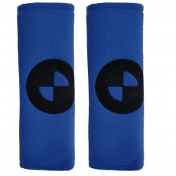 BMW ΜΑΞΙΛΑΡΑΚΙΑ ΓΙΑ ΖΩΝΗ ΑΣΦΑΛΕΙΑΣ 21 X 7,5 cm ΣΕ ΜΠΛΕ ΧΡΩΜΑ ΜΕ ΜΑΥΡΟ LOGO - 2 ΤΕΜ.