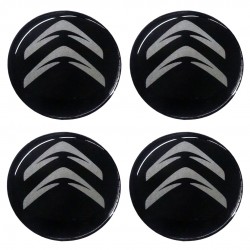 CITROEN ΑΥΤΟΚΟΛΛΗΤΑ ΣΗΜΑΤΑ ΖΑΝΤΩΝ 5 cm ΜΑΥΡΟ/ΧΡΩΜΙΟ ΜΕ ΕΠΙΚΑΛΥΨΗ ΣΜΑΛΤΟΥ - 4 ΤΕΜ.