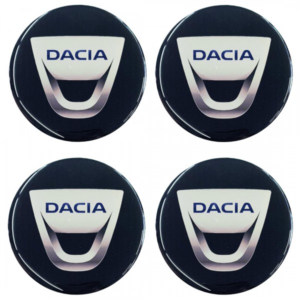 DACIA ΑΥΤΟΚΟΛΛΗΤΑ ΣΗΜΑΤΑ ΖΑΝΤΩΝ 5,5 cm ΜΑΥΡΟ/ΧΡΩΜΙΟ ΜΕ ΕΠΙΚΑΛΥΨΗ ΣΜΑΛΤΟΥ - 4 ΤΕΜ.