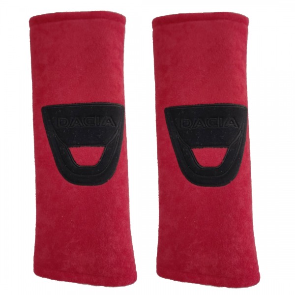 DACIA ΜΑΞΙΛΑΡΑΚΙΑ ΓΙΑ ΖΩΝΗ ΑΣΦΑΛΕΙΑΣ 21 X 7,5 cm ΣΕ ΚΟΚΚΙΝΟ ΧΡΩΜΑ ΜΕ ΜΑΥΡΟ LOGO - 2 ΤΕΜ.