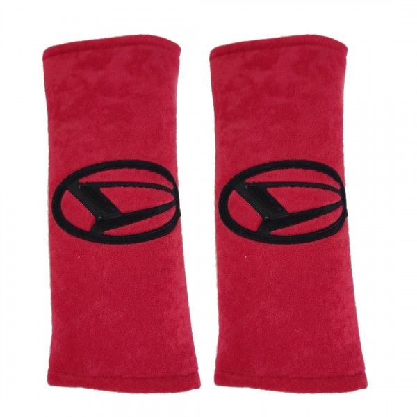 DAIHATSU ΜΑΞΙΛΑΡΑΚΙΑ ΓΙΑ ΖΩΝΗ ΑΣΦΑΛΕΙΑΣ 21 X 7,5 cm ΣΕ ΚΟΚΚΙΝΟ ΧΡΩΜΑ ΜΕ ΜΑΥΡΟ LOGO - 2 ΤΕΜ.