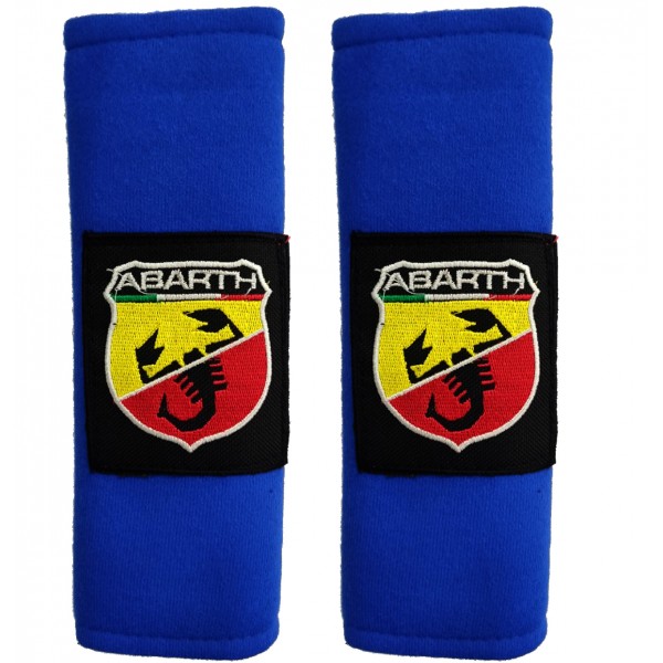 ABARTH ΜΑΞΙΛΑΡΑΚΙΑ ΓΙΑ ΖΩΝΗ ΑΣΦΑΛΕΙΑΣ 21 X 7,5 cm ΣΕ ΜΠΛΕ ΧΡΩΜΑ ΜΕ ΜΑΥΡΟ/ΛΕΥΚΟ/ΚΟΚΚΙΝΟ/ΚΙΤΡΙΝΟ/ΠΡΑΣΙΝΟ LOGO - 2 ΤΕΜ.