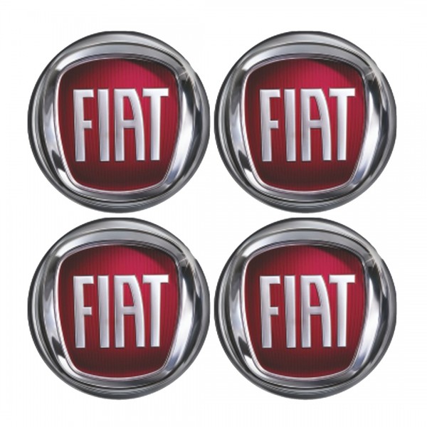 FIAT ΑΥΤΟΚΟΛΛΗΤΑ ΖΑΝΤΩΝ 6 cm ΚΟΚΚΙΝΟ/ΓΚΡΙ ΜΕ ΕΠΙΚΑΛΥΨΗ ΣΜΑΛΤΟΥ - 4 ΤΕΜ.