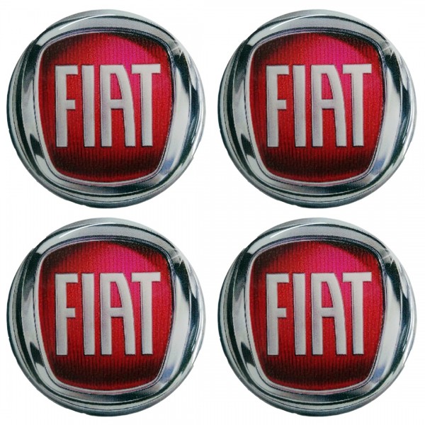 FIAT ΑΥΤΟΚΟΛΛΗΤΑ ΖΑΝΤΩΝ 5,5 cm ΚΟΚΚΙΝΟ/ΓΚΡΙ ΜΕ ΕΠΙΚΑΛΥΨΗ ΣΜΑΛΤΟΥ - 4 ΤΕΜ.