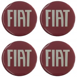 FIAT ΑΥΤΟΚΟΛΛΗΤΑ ΖΑΝΤΩΝ 7,2cm ΜΠΟΡΝΤΩ/ΧΡΩΜΙΟ ΜΕ ΕΠΙΚΑΛΥΨΗ ΣΜΑΛΤΟΥ - 4 ΤΕΜ.