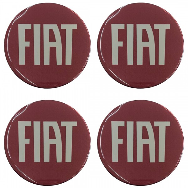 FIAT ΑΥΤΟΚΟΛΛΗΤΑ ΖΑΝΤΩΝ 7,2cm ΜΠΟΡΝΤΩ/ΧΡΩΜΙΟ ΜΕ ΕΠΙΚΑΛΥΨΗ ΣΜΑΛΤΟΥ - 4 ΤΕΜ.
