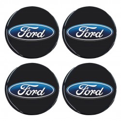 FORD ΑΥΤΟΚΟΛΛΗΤΑ ΖΑΝΤΩΝ 6 cm ΜΑΥΡΟ/ΜΠΛΕ/ΛΕΥΚΟ ΜΕ ΕΠΙΚΑΛΥΨΗ ΣΜΑΛΤΟΥ - 4 ΤΕΜ.