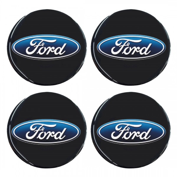 FORD ΑΥΤΟΚΟΛΛΗΤΑ ΖΑΝΤΩΝ 5,5 cm ΜΑΥΡΟ/ΜΠΛΕ/ΛΕΥΚΟ ΜΕ ΕΠΙΚΑΛΥΨΗ ΣΜΑΛΤΟΥ - 4 ΤΕΜ.