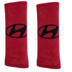 HYUNDAI ΜΑΞΙΛΑΡΑΚΙΑ ΓΙΑ ΖΩΝΗ ΑΣΦΑΛΕΙΑΣ 21 X 7,5 cm ΣΕ ΚΟΚΚΙΝΟ ΧΡΩΜΑ ΜΕ ΜΑΥΡΟ LOGO - 2 ΤΕΜ.