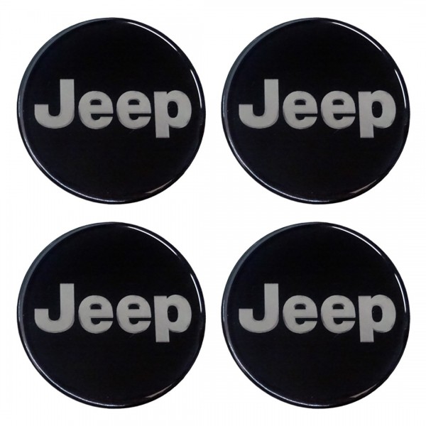 JEEP ΑΥΤΟΚΟΛΛΗΤΑ ΣΗΜΑΤΑ ΖΑΝΤΩΝ 5,5 cm ΜΑΥΡΟ/ΧΡΩΜΙΟ ΜΕ ΕΠΙΚΑΛΥΨΗ ΣΜΑΛΤΟΥ - 4 ΤΕΜ.