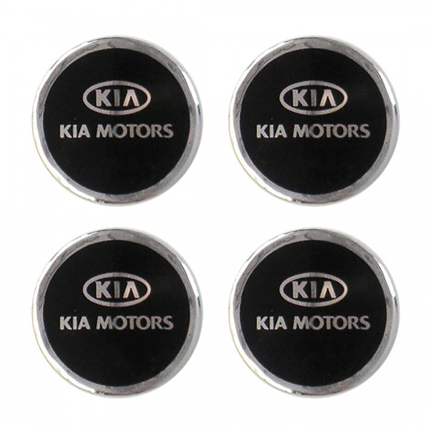 KIA ΑΥΤΟΚΟΛΛΗΤΑ ΖΑΝΤΩΝ 6cm ΜΑΥΡΟ/ΧΡΩΜΙΟ (ΟΛΟΓΡΑΦΩΣ) 4ΤΕΜ.