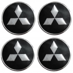 MITSUBISHI ΑΥΤΟΚΟΛΛΗΤΑ ΖΑΝΤΩΝ 6cm ΜΑΥΡΟ/ΧΡΩΜΙΟ ΜΕΤΑΛΛΙΚΑ - 4 ΤΕΜ.
