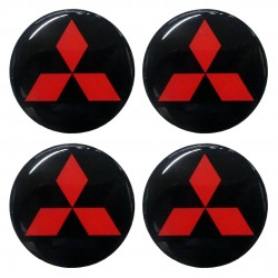 MITSUBISHI ΑΥΤΟΚΟΛΛΗΤΑ ΣΗΜΑΤΑ ΖΑΝΤΩΝ 5 cm ΜΑΥΡΟ/ΚΟΚΚΙΝΟ ΜΕ ΕΠΙΚΑΛΥΨΗ ΣΜΑΛΤΟΥ - 4 ΤΕΜ.