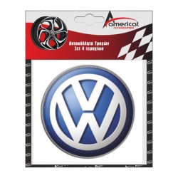 VW ΑΥΤΟΚΟΛΛΗΤΑ ΖΑΝΤΩΝ ΜΠΛΕ ΣΜΑΛΤΟΥ 10 cm - 4 ΤΕΜ.