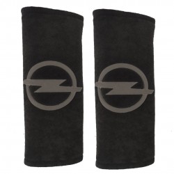 OPEL ΜΑΞΙΛΑΡΑΚΙΑ ΓΙΑ ΖΩΝΗ ΑΣΦΑΛΕΙΑΣ 21 X 7,5 cm ΣΕ ΜΑΥΡΟ ΧΡΩΜΑ ΜΕ ΓΚΡΙ LOGO - 2 ΤΕΜ.