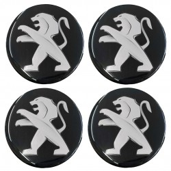 PEUGEOT ΑΥΤΟΚΟΛΛΗΤΑ ΣΗΜΑΤΑ ΖΑΝΤΩΝ 5 cm ΜΑΥΡΟ/ΧΡΩΜΙΟ ΜΕ ΕΠΙΚΑΛΥΨΗ ΣΜΑΛΤΟΥ - 4 ΤΕΜ.