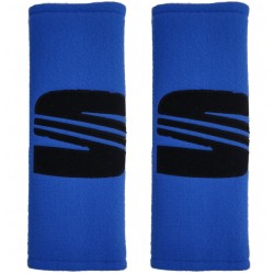 SEAT ΜΑΞΙΛΑΡΑΚΙΑ ΓΙΑ ΖΩΝΗ ΑΣΦΑΛΕΙΑΣ 21 X 7,5 cm ΣΕ ΜΠΛΕ ΧΡΩΜΑ ΜΕ ΜΑΥΡΟ LOGO - 2 ΤΕΜ.