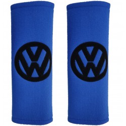 VW ΜΑΞΙΛΑΡΑΚΙΑ ΓΙΑ ΖΩΝΗ ΑΣΦΑΛΕΙΑΣ 21 X 7,5 cm ΣΕ ΜΠΛΕ ΧΡΩΜΑ ΜΕ ΜΑΥΡΟ LOGO - 2 ΤΕΜ.