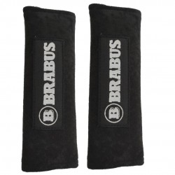 BRABUS ΜΑΞΙΛΑΡΑΚΙΑ ΓΙΑ ΖΩΝΗ ΑΣΦΑΛΕΙΑΣ 21 X 7,5 cm ΣΕ ΜΑΥΡΟ ΧΡΩΜΑ ΜΕ ΛΕΥΚΟ LOGO - 2 ΤΕΜ.